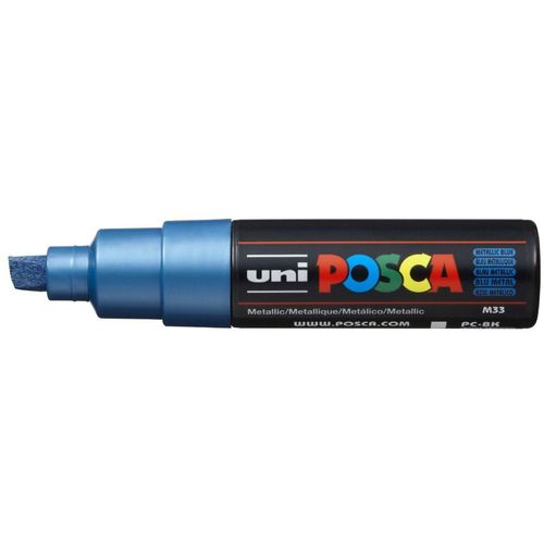 UNI POSCA marker pc-8k metallic plavi slika 1