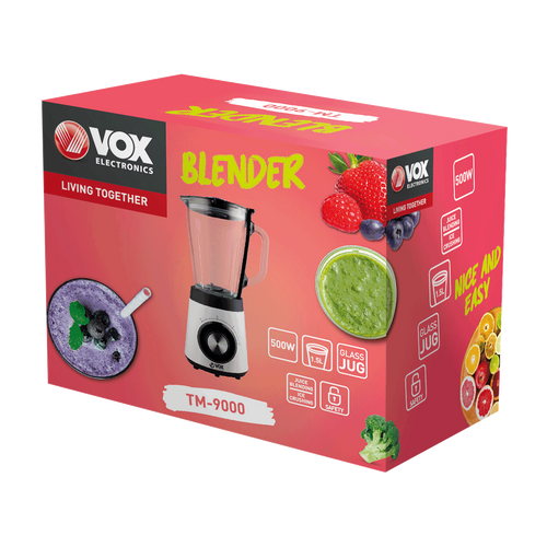 VOX TM 9000 Blender, 500 W, Ice Crush, Staklena posuda slika 2