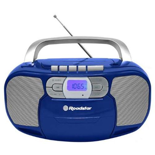 ROADSTAR RCR4635UMPBL PRENOSIVI CD RADIO KASETOFON PLAVI slika 1