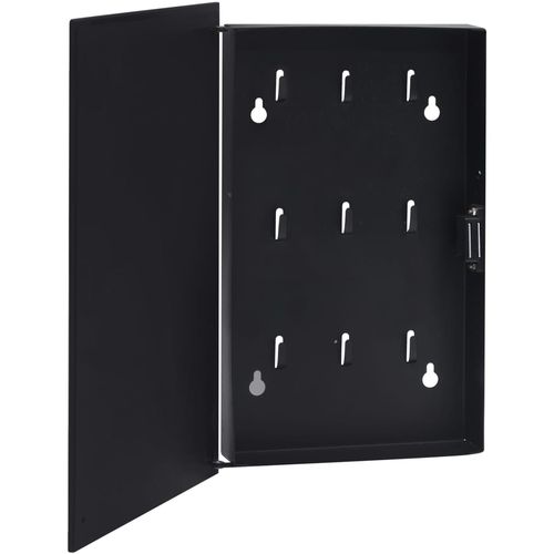 Kutija za ključeve s magnetnom pločom crna 30 x 20 x 5,5 cm slika 16