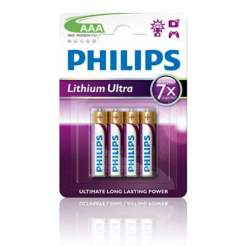 PHILIPS BATTERY AAA - LITHIUM ULTRA BLISTER 4 KOM (LR03) slika 1