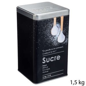 FIVE KUTIJA ZA ŠEĆER - Crna Metalna Kutija