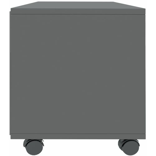 TV ormarić s kotačima visoki sjaj sivi 90x35x35 cm od iverice slika 12