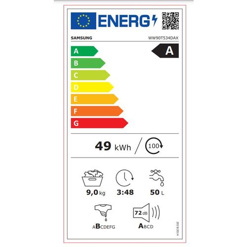 Samsung WW90T534DAX1S7 Veš mašina sa Eco Bubble™, AI Control i Auto Dispense tehnologijom, 9 kg, 1400 rpm, dubina 55 cm slika 7