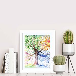 BCT-004 Multicolor Decorative Framed MDF Painting