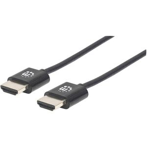 Manhattan HDMI priključni kabel HDMI A utikač, HDMI A utikač 3.00 m crna 394376  HDMI kabel