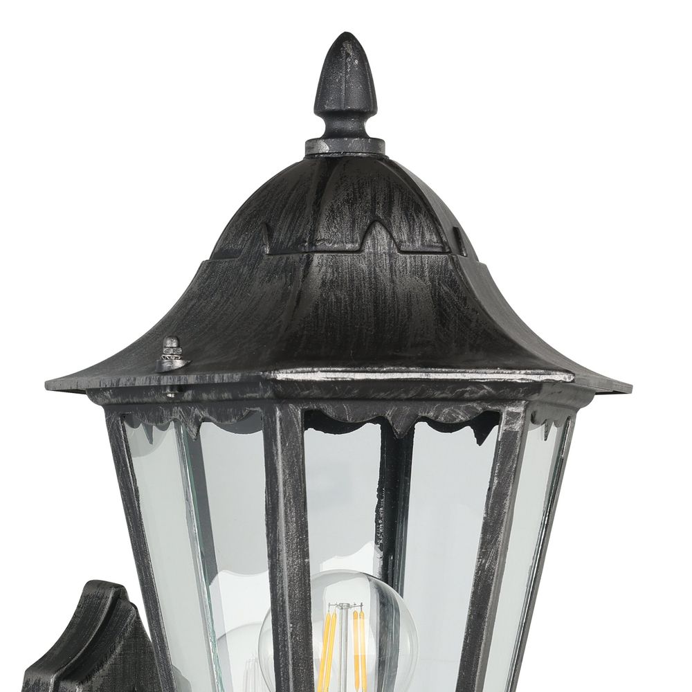 Eglo Navedo Vanjska Zidna Lampa s Senzorom, E27, Crna/Srebrna slika 4