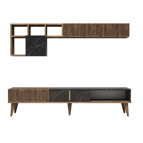 Woody Fashion TV jedinica, Milan - Walnut, Black slika 6