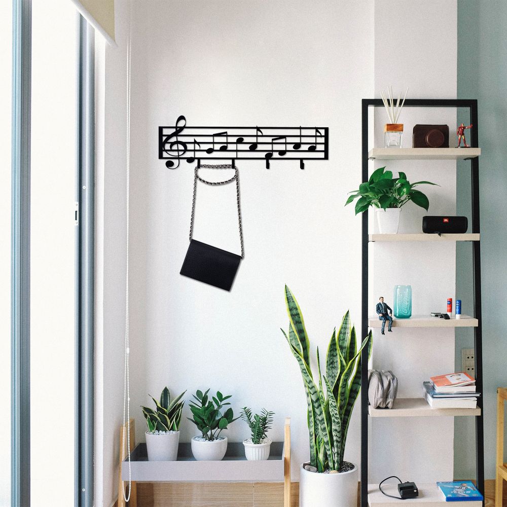 Metal wall hook Note, colour: black slika 1