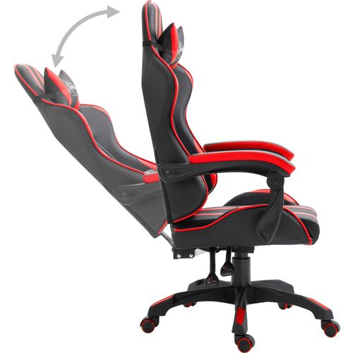 Igraća stolica od umjetne kože crvena slika 3