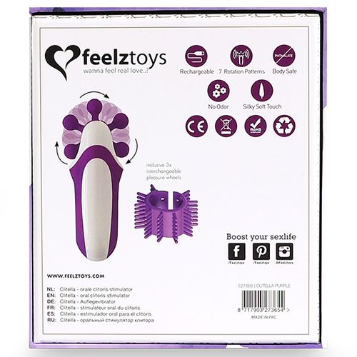 Stimulator FeelzToys - Clitella, ljubičasti slika 9