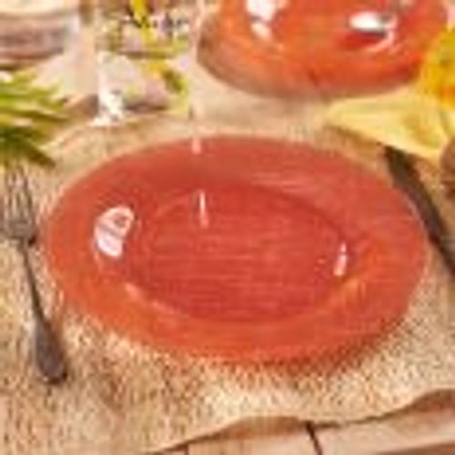 Luminarc Poppy plitki tanjir 25cm - narandžasti  slika 4