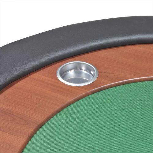 Stol za Poker za 10 Igrača s Prostorom za Djelitelja i Držačem Žetona Zeleni slika 33