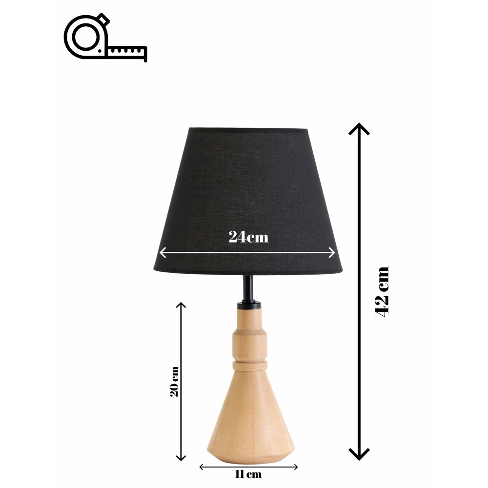 Stolna Lampa Tromso - Crna slika 7