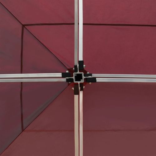 Profesionalni sklopivi šator za zabave 6 x 3 m crvena boja vina slika 11