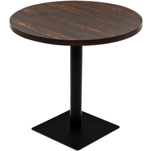 Okrugli stol za bistro od MDF-a i čelika 80x75 cm tamni pepeljasti slika 13