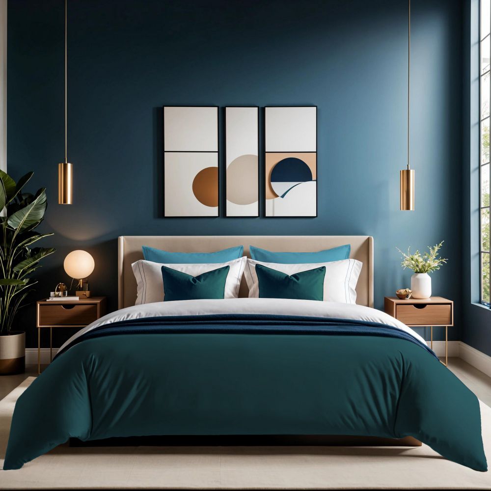 Tonne Mavie - Noche Petrol Green Ranforce Single Quilt Cover (DE) slika 1