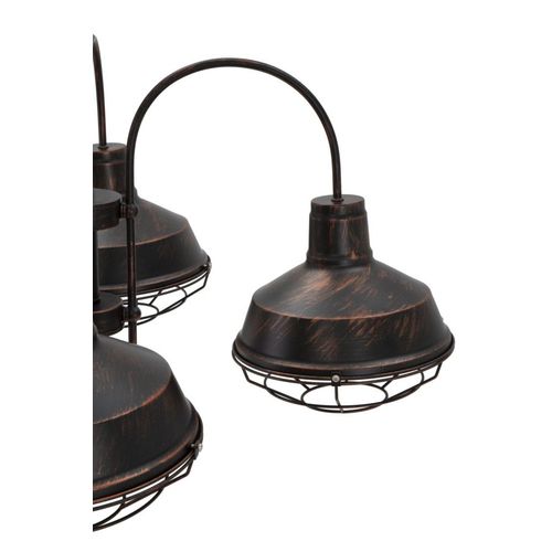 Mauro Ferretti Stropna lampa bronks 4 svjetla cm 80x80x40 (lanac cm 80) slika 4