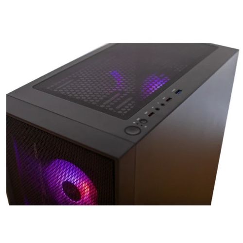 Kuciste Elite 3718 Midi Tower, ATX, ugradjena 4 RGB kulera, Crno slika 2