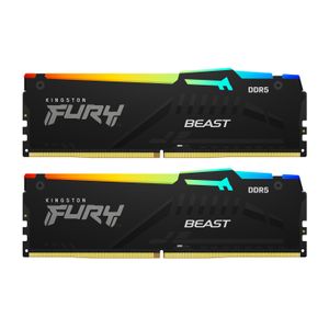 Kingston Fury Beast RGB 64GB Kit (2x32GB) DDR5-6000 DIMM PC5-48000 CL36, 1.35V