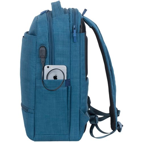Ruksak RivaCase 17.3" Biscayne 8365 Blue carry-on laptop backpack slika 3
