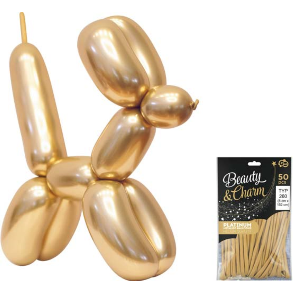 GoDan CB-MLZT Balon za modeliranje Zlatni 120cm, 50kom slika 1