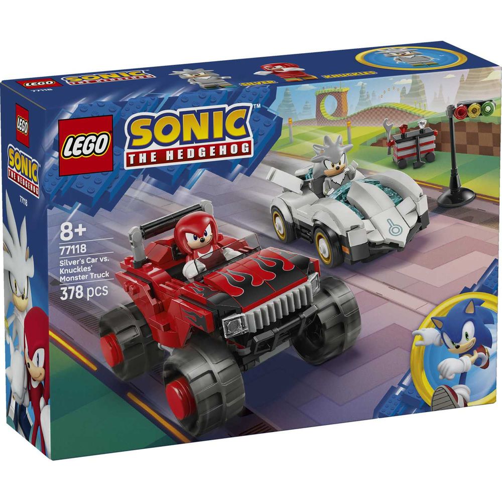 LEGO 77118 Silver's Car vs. Knuckles' Monster Truck slika 1