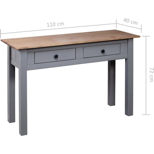 Konzolni stol od borovine sivi 110x40x72 cm asortiman Panama slika 14