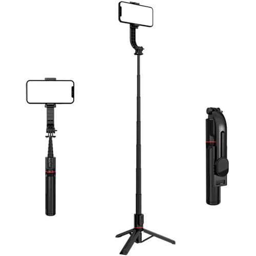 Techsuit - Selfie Stick - Stabilni aluminijski tronožac-106 cm - crni slika 5