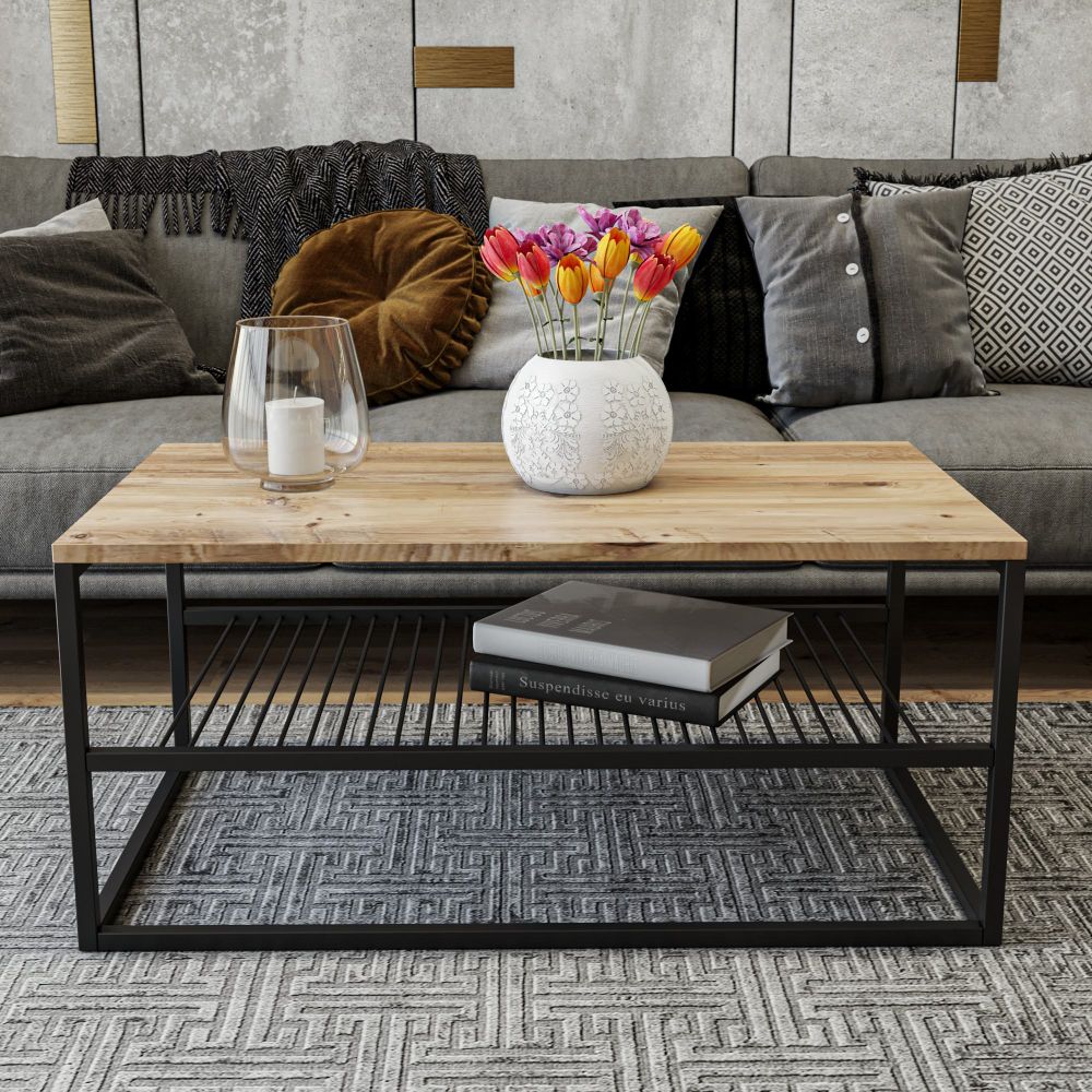 Asude - Pine Black Coffee Table slika 2