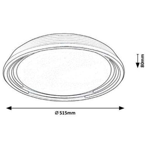 Rabalux VALTER plafonjera.LED 36W,braon slika 4