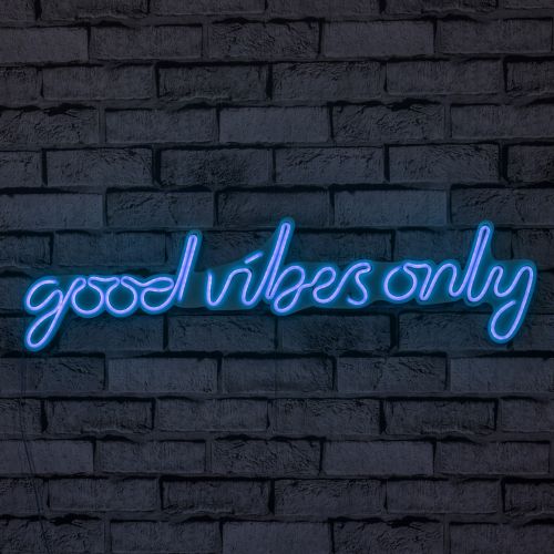 Wallity Ukrasna plastična LED rasvjeta, Good Vibes Only - Blue slika 9