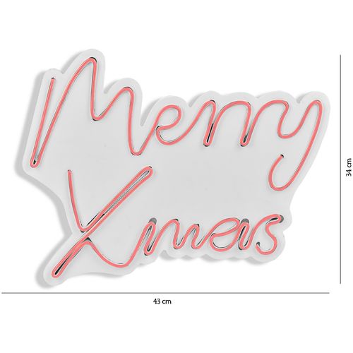 Wallity Ukrasna plastična LED rasvjeta, Merry Christmas - Pink slika 8