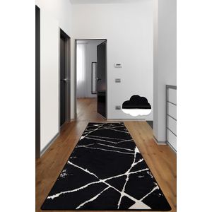 Tepih Conceptum Hypnose Broken Black 80x120 u crno-belom dizajnu