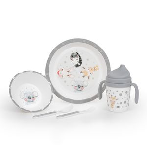 Interbaby set za jelo 5/1 Akvarel Sivo