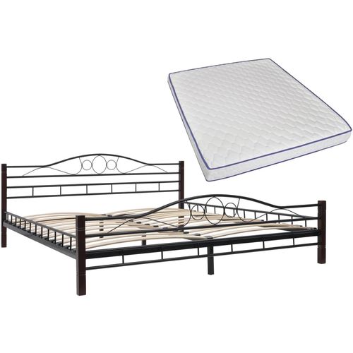 275859 Bed with Memory Foam Mattress Metal 180x200 cm(246743+241076) slika 21