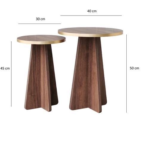 Mushroom 2 - Gold, Walnut Gold
Walnut Coffee Table Set slika 8