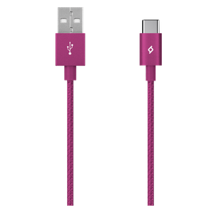 Kabel - USB-C to USB (1,20m) - Pink - Alumi Cable