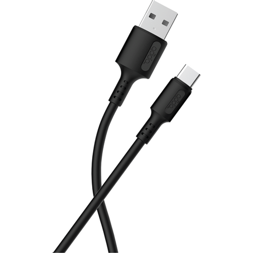 Kabel ADDA USB-201-BK, Fusion Charge+Data, USB-A na Type-C, 3.1A, Premium TPE, 2.5m, crna slika 1