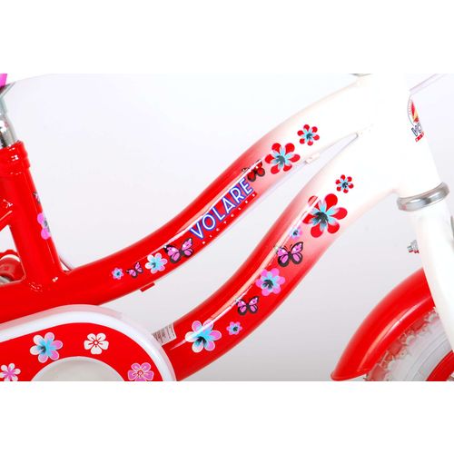 Dječji bicikl Volare Lovely 12" s dvije ručne kočnice crveno-bijeli slika 7