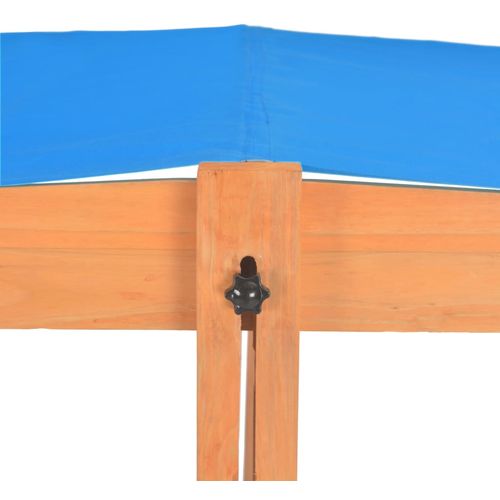 Pješčanik od jelovine s podesivim krovom plavi UV50 slika 11