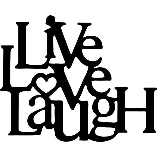 Wallity Metalna zidna dekoracija, Live-Love-Laugh slika 4