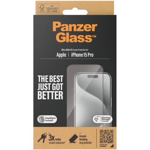 Panzerglass zaštitno staklo za iPhone 15 Pro ultra wide fit slika 4