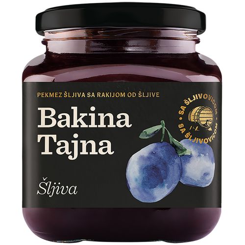 Bakina tajna set džem šljiva sa dodatkom rakije 240g+ džem kajsija sa dodatkom rakije 240g (480g) slika 2