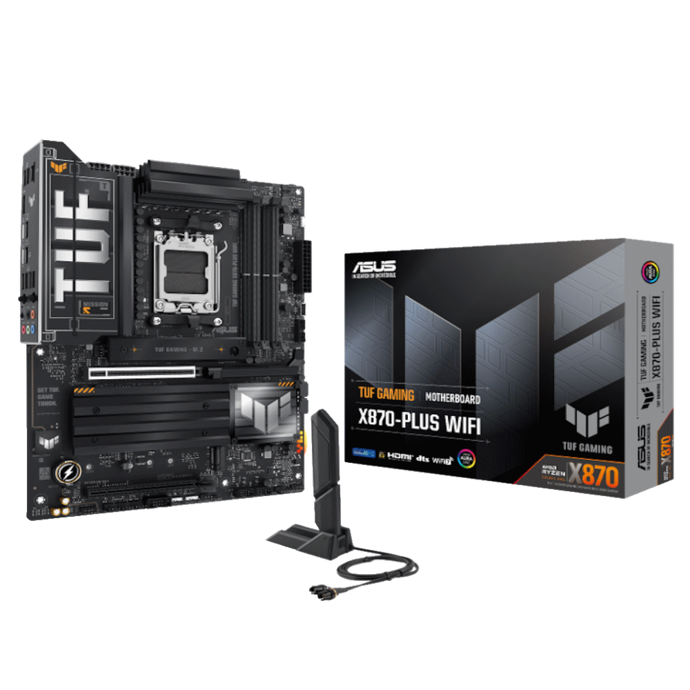 ASUS MB TUF GAMING X870-PLUS WWIFI, X870, AM5; 4xDDR54x M.2; 2x SATA,HDMI,10x USB, RAID,ATX slika 1