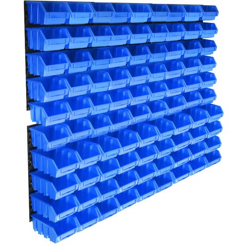 96-dijelni set kutija za pohranu sa zidnim pločama plavi slika 1