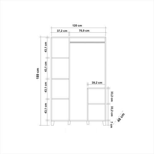 Hedera 1 - White White Wardrobe slika 5