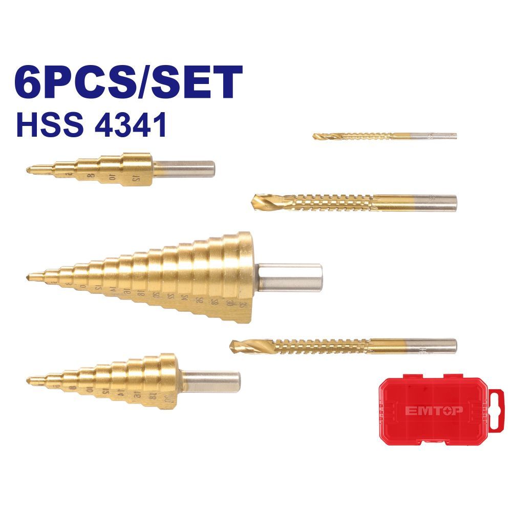 Set 6 Hss burgija ESDL2061 Emtop slika 1