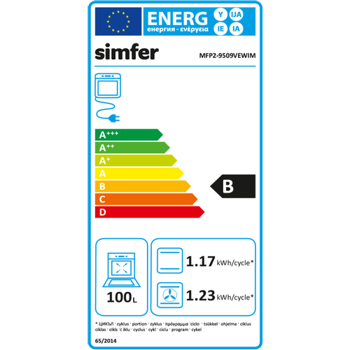 Simfer samostojeći kombinirani štednjak 9425 SERHM slika 2