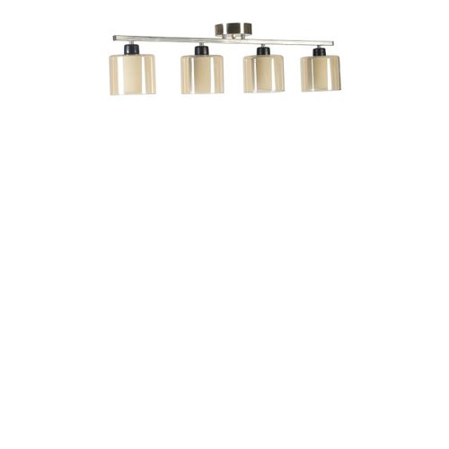 Yeni Nomi 4 Lü Mat Krom Bal Camlı Avize Matte Chrome Amber Chandelier slika 3